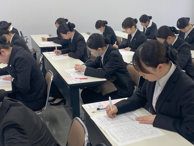 筆記試験の様子